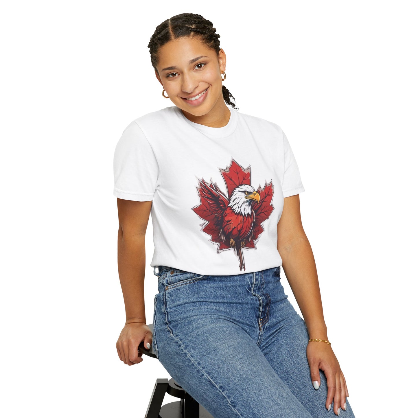 Maple leaf Eagle Garment-Dyed T-shirt