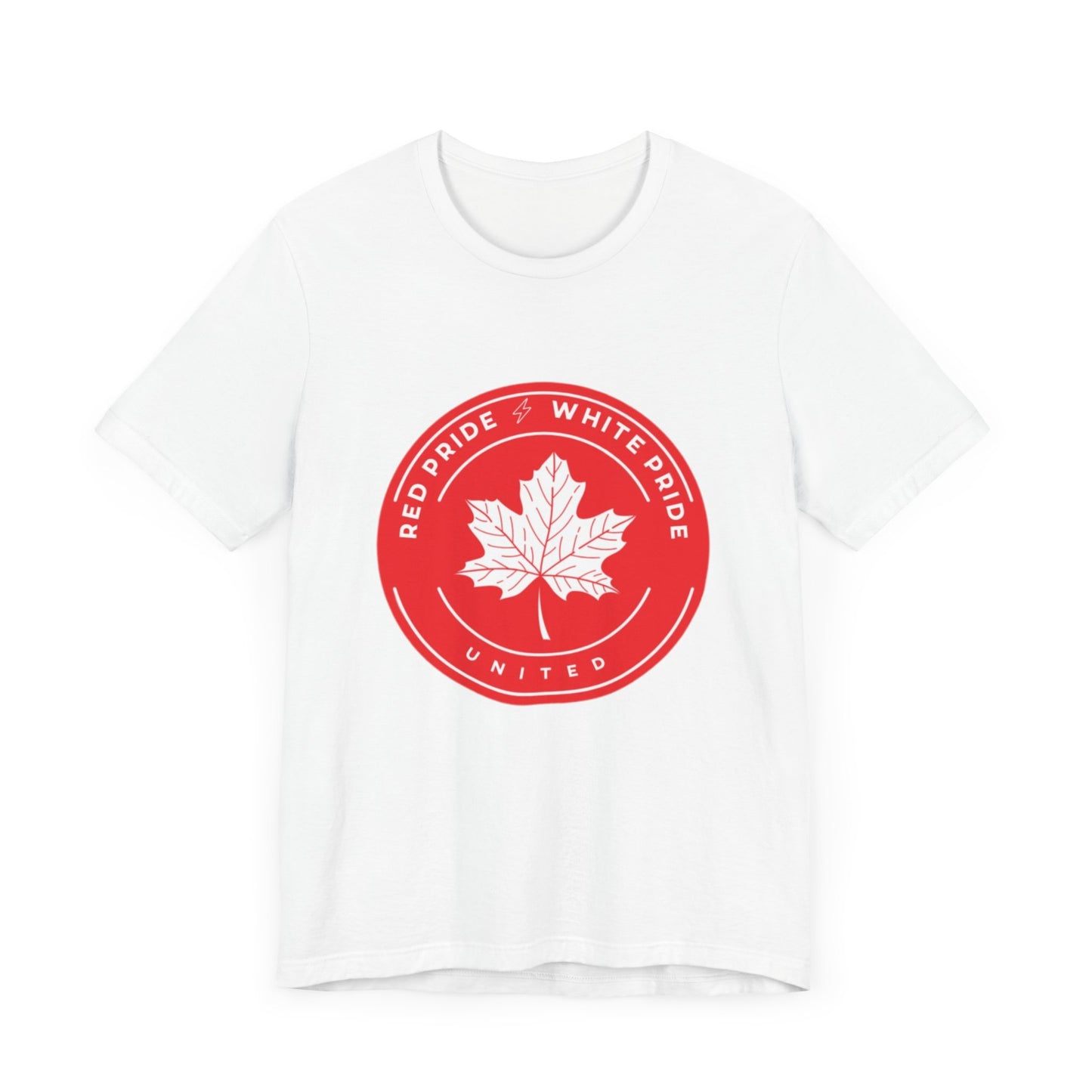 Red and White Jersey Short Sleeve Tee